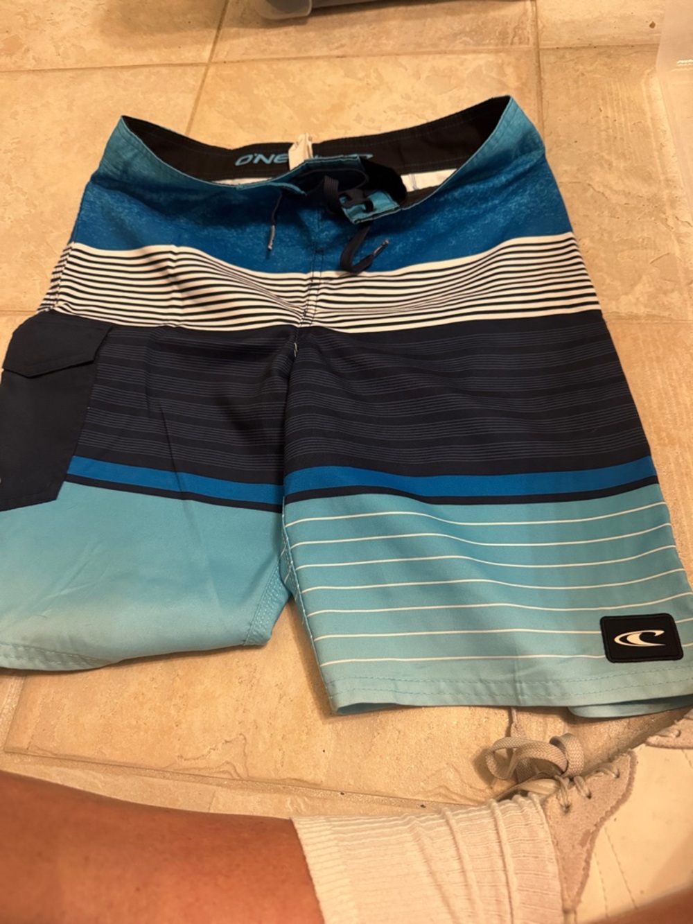 O'Neill Blue Gradient Striped Men's Boardshorts